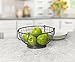 Spectrum Madison Farmhouse Fruit Basket Vintage Rustic Fruit Bowl With Handles for Kitchen Countertop Dining Tables, Wire Metal Basket Storage Organizer for Fresh Food Vegetables, Industrial Gray