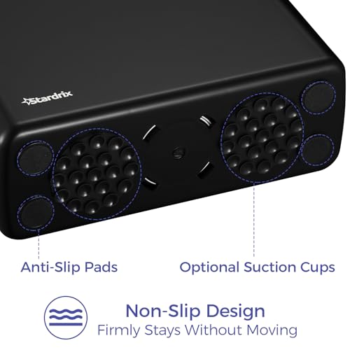 Stardrix Countertop Paper Towel Dispenser, Black Hand Towel Holder for Multifold/C-Fold/Z-Fold Towels, Single Sheet Dispensing, Non-Slip Base, Compact Design for Kitchen, Bathroom, or Commercial Use by stardrix - Image 4