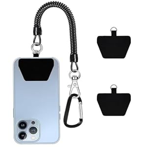 Anti Theft Phone Strap, Stretchy Phone Wrist Strap Anti Theft with Metal Tether Tab and Carabiner, for iPhone and Most Smartphones, Outdoor Hiking Skiing Cycling Use