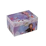 La caja está adornada con personajes de la película. La tapa tiene una lámina plateada con el título de "la naturaleza es mágica". Además de accesorios plateados y un mecanismo de cuerda en la parte posterior.