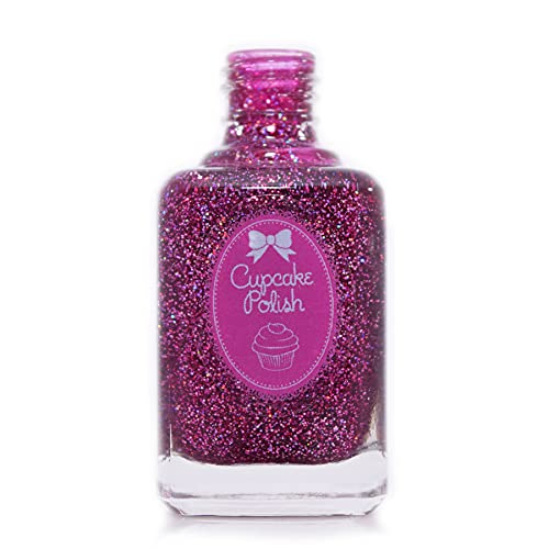 Garnet - burgundy glitter holographic nail polish by Cupcake Polish