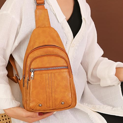 Women’s Chest Pack, PU Leather Backpack | Travel Fashion Purse, Shoulder Utility Tote, Bag For Hiking Shopping Use3