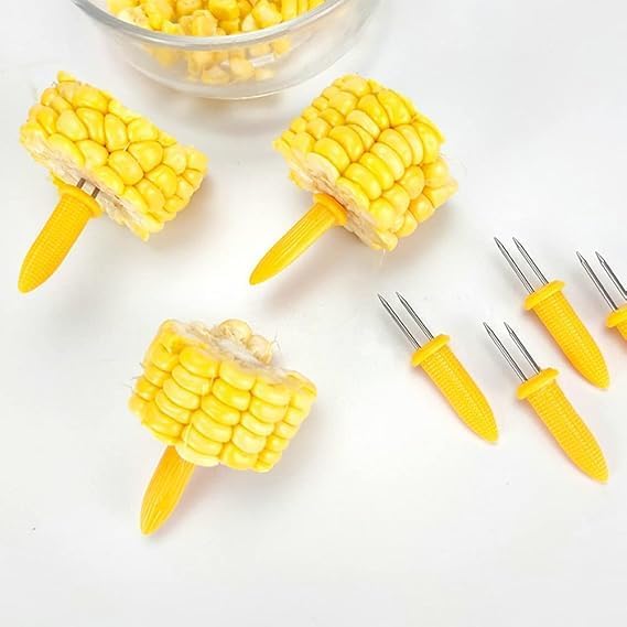 4 Pack Stainless Steel Corn Holders – Durable Cob Skewers for BBQ Grilling, Home Cooking & Outdoor Parties-image-13