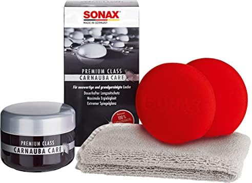 PremiumClass CarnaubaCare (200 ml) | Hochwertiges Hartwachs für alle neuen und grundgereinigten Lacke inkl. 2 x Schwamm und 1 x Microfasertuch.