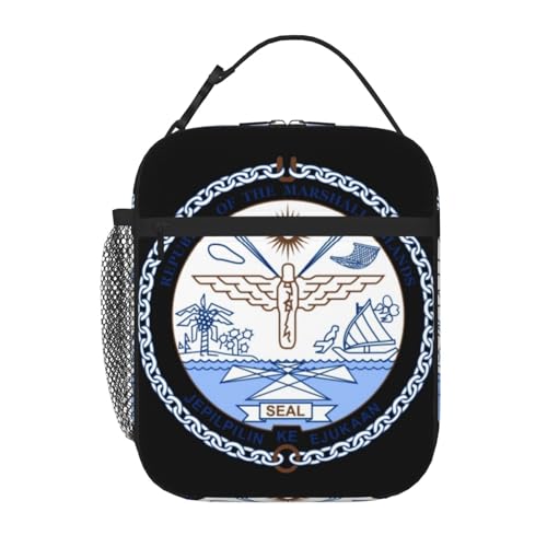 ‌Marshall Islands Bandera Bolso Almuerzo Aislado Nevera Papel Portátil Tote Bolso - Impermeable Transpirable Ligero Y Duradero Para Escuela Adolescentes Merienda