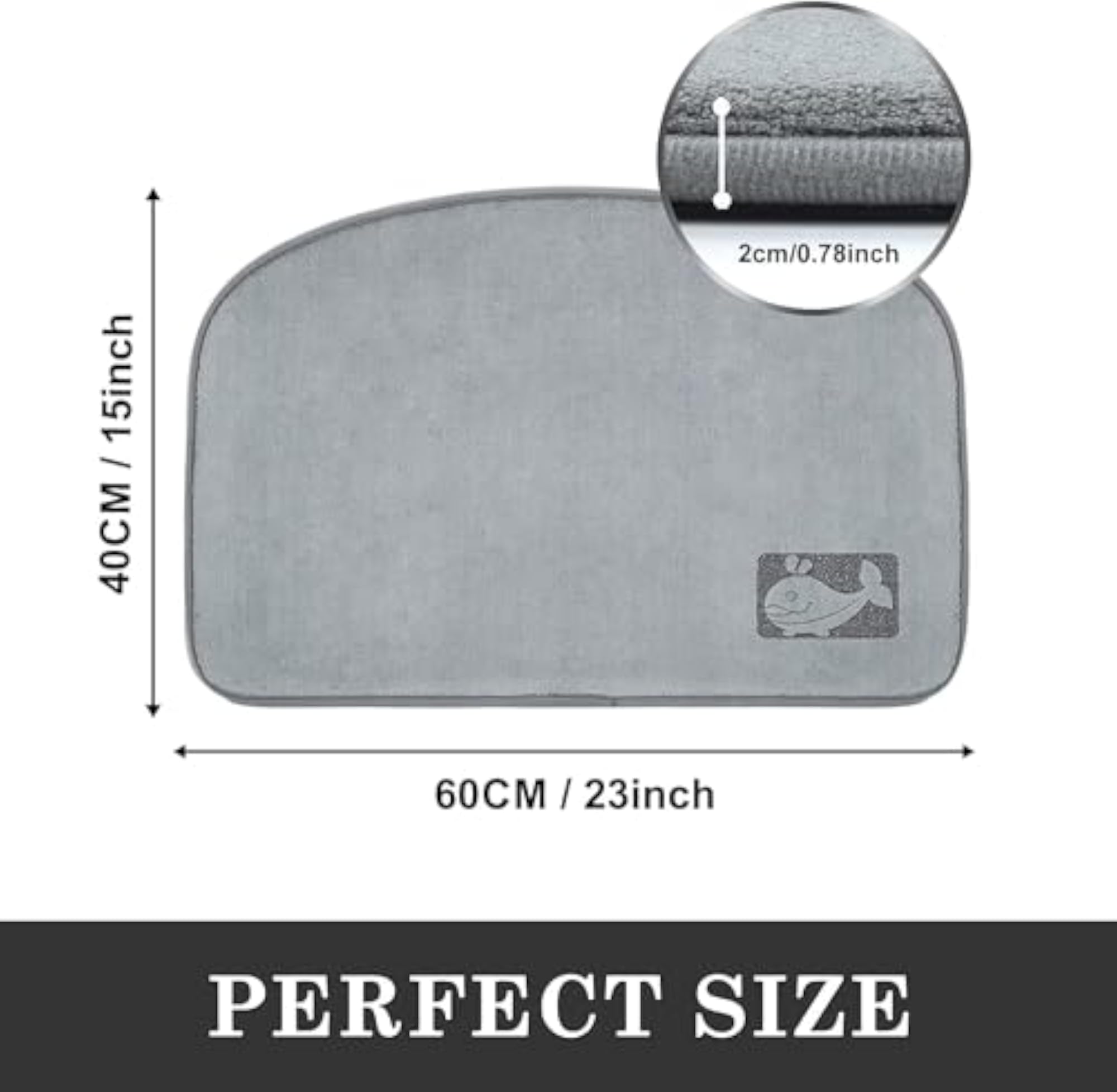 Memory Foam Bath Mat, Quick Dry Rubber Back Runner