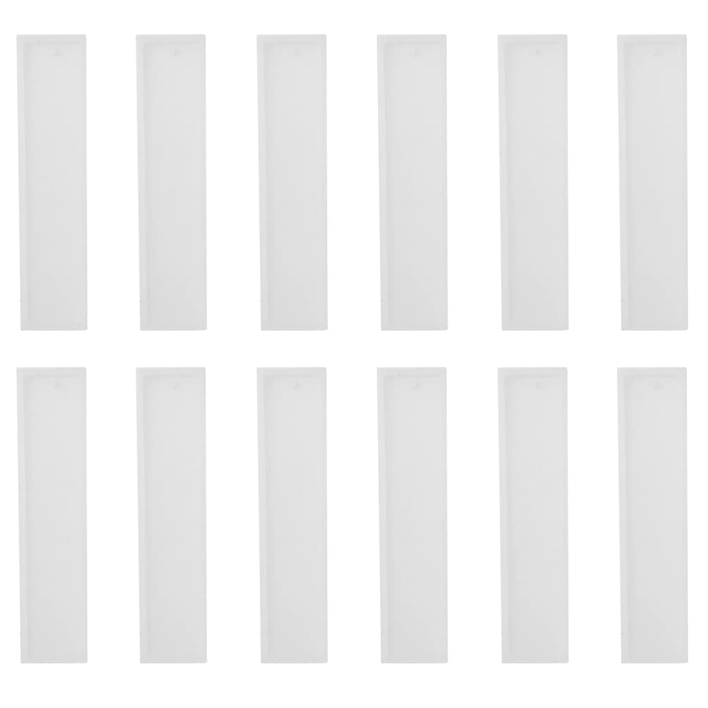 COHEALI Bookmark 12pcs Silicone Transparent Book Marker Making Moulds Clear Epoxy Resin Casting Molds DIY Craft Jewelry Making Home Decor