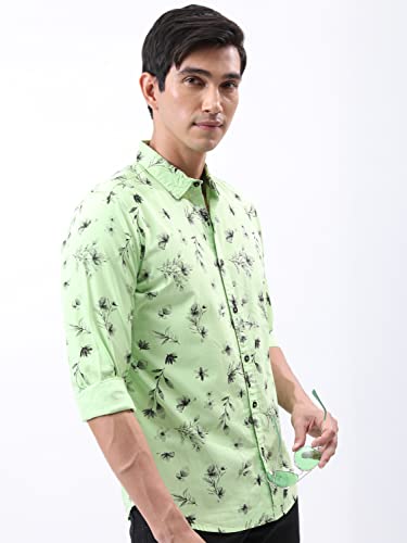 Image of Ketch Men Cotton Slim Fit Printed Full Sleeve Shirt