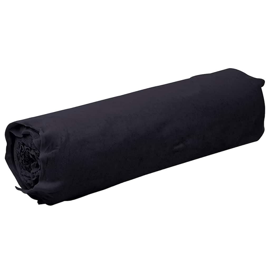 Geotextil Vlies Schwarz aus Polyesterfaser 1 x 50 m, 100 g m2, Unkrautvlies Gartenvlies Bodenvlies Mulchvlies für Beetfolie, Drainage, Kiesweg und Rasenpflege