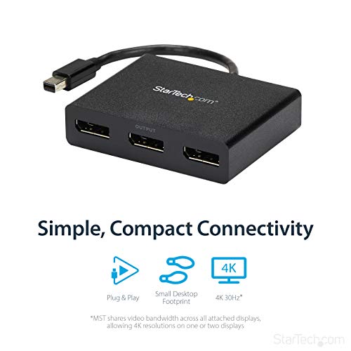Adaptador StarTech.com Mini DisplayPort a 3x DisplayPort miniatura 3