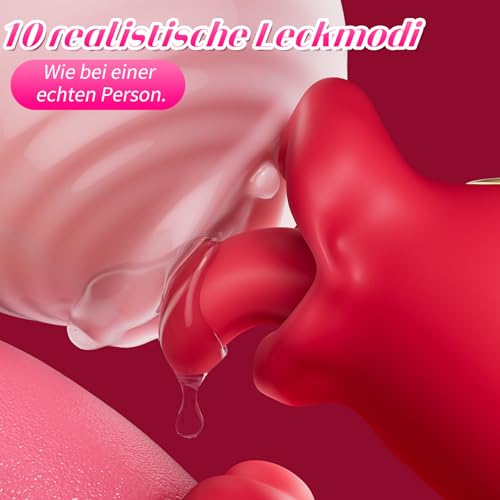 Zungen-Vibrator sex spielzeug für die frau–Mit 10 Leckmodi für die Klitoris und 10 Swing-Vibrationsmodi, Vibration für Frauen mit G-Punkt-und Klitorisstimulator, geeignet für Vibratorensets für frauen