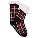 Angelina Women's Sherpa-Lined Thermal Christmas Slipper Socks with Gift Tags