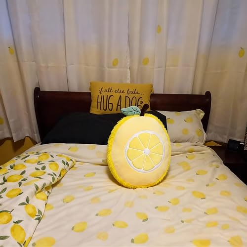 Image of Lemon Plush Pillow Cute Fruit Stuffed Animal Soft Plushie Snuggly Hugging Pillow Toy Gifts for Kids Brithday Lemon Lover and Christmas 12.6 Inches (Yellow)