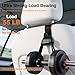 KULOLO Car Seat Hooks & Purse Holder - 4 Pack Boxed,55 lb Heavy Duty,Eco PP Car Hooks for Purse/Bag/Baby Gear/Gym Bag/Groceries/Cup/,Fits 0.32-0.55”Car Headrest Rods (Black)