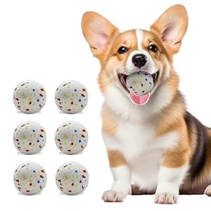 ETPU Dog Toy Balls 6 Pack, 2.2 Inch Interactive Toys for Small & Medium Puppies,Compatible with 2.2 Automatic Dog Ball Launchers, Durable pet Ball Picking Toy