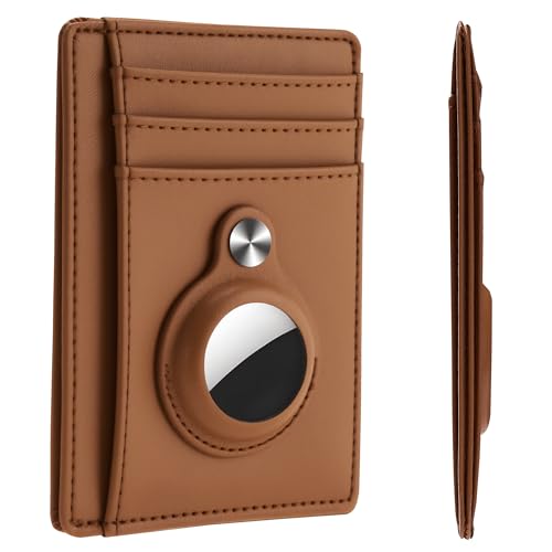 Image of Slim Minimalist Front Pocket Air Tag Wallet, RFID Blocking Card Holder Wallet with Airtag Holder