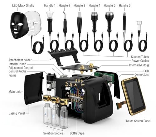 Image of 7in1 Multi Function Cleaning System, Desktop Unit with Touch Control and Multi Handle Configuration