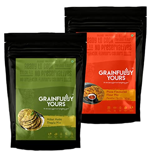 See full amazon price history chart for Grainfully Yours Pizza Flavoured Flour and Millet Methi Thepla Mix (Pack of 2) (200g Each) Grainfully Yours Pizza Flavoured Flour and Millet Methi Thepla Mix (Pack of 2) (200g Each) (B0BYNCJVJP) Amazon Price History, Amazon Price Tracker