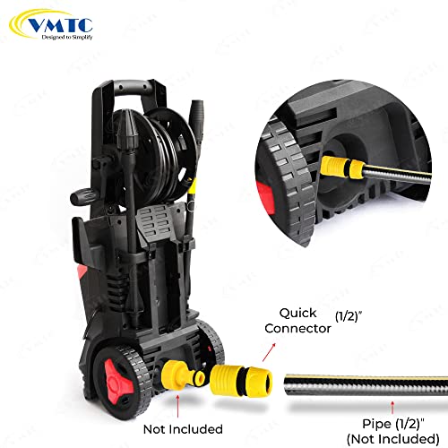 Image of VMTC Quick Connector Set (1 /2 inch): 2-Piece Kit for Gardening & High-Pressure Car Washers (Compatible with Karchre K1-K7, Bosch AQT, Black & Decker, Hubertt, and More)