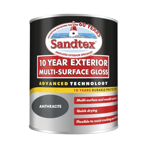 Sandtex 10 Year Exterior Multi Surface Gloss 750ml Anthracite