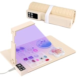 KISREL Resin Heating Mat, Resin Curing Machine with UV Light,Silicone Mat for Fast Curing Resin, 4-Speed Temperature & 4-Speed Timer, Undeformed Quick Resin Heater, Resin Supplies for DIY Enthusiasts
