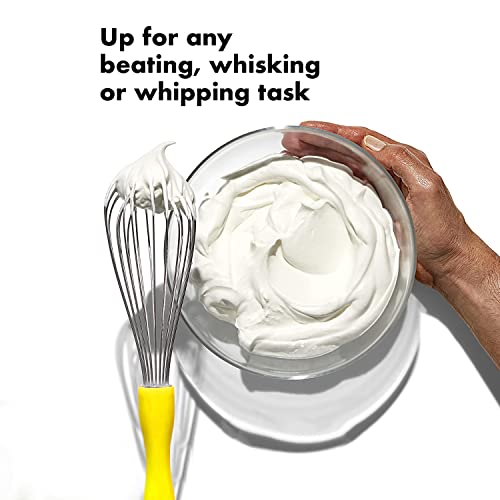 Image of Kuber Industries Hand Blender|Handheld Stainless-Steel Wire Whisk Perfect for Blending, Whisking, Beating, Stirring,Pack of 3 (Yellow)