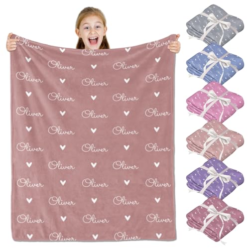 Image of PUREFLY Ships Next Day-Personalized Blanket for Kids- Custom Blanket with Name for Teen Girls and Boys, Birthday Gifts for Women and Men, Customized Flannel Throw, Christmas Blankets Gifts for Baby