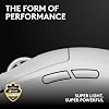 Logitech G PRO X Superlight 2 Wireless Gaming Mouse - Blanco | 60g, forma simétrica, polling <8 kHz, 44K DPI, compatible con carga inalámbrica PowerPlay, USB-C, 5 botones, para PC/Mac 4