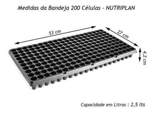 5 Bandejas Para Mudas Sementeira Com 200 Células