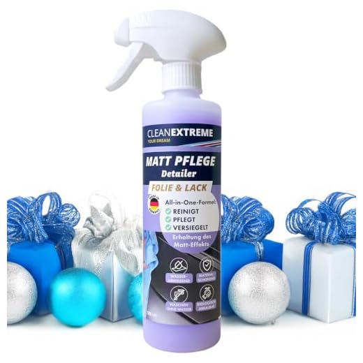 CLEANEXTREME Auto Mattlack-Pflege 500 ml - mit Versiegelung: Zum Pflegen von Autolack matt, Matt-Folie, Matter Autosprühfolie. Entfernt Schmutz, Staub, Fingerabdrücke. Waschen ohne Wasser