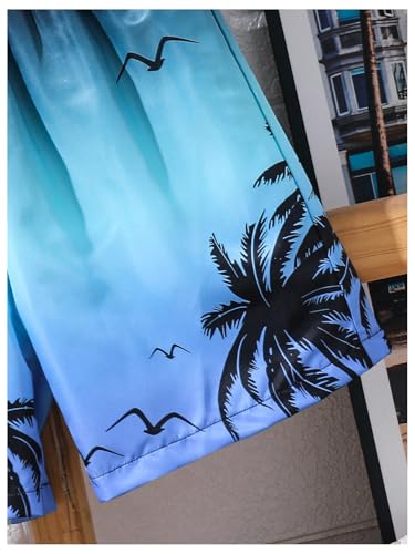 Floerns Boy's Swim Shorts Ombre Print Quick Dry Bathing Suit with Mesh Lining3