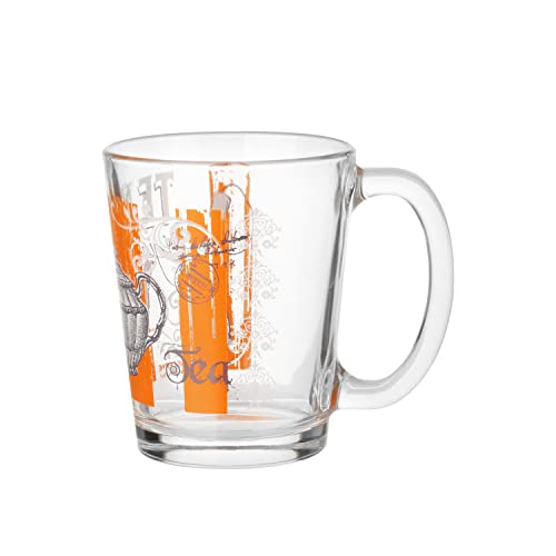 KASANOVA Mug in vetro Nadia Original, 31cl arancione Tavola,Tè e caffè