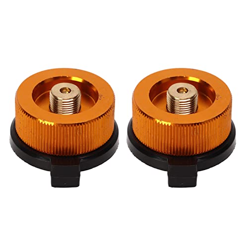 Glomora Adaptador de estufa de campamento Glomora 2 PCS, adaptador portátil liviano de aleación de aluminio de cobre automático para calentador de quemador portátil de mochilero pa
