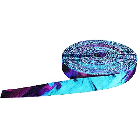 Strapworks Print Poly Webbing - Utility Strap For Outdoor Activities, Crafts, Dog Leashes - 1 Inch x 10 Yards, Wicked Purple Cover