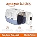 Amazon Basics Sturdy Portable 2-Door Top-Load Hard-Sided Pet Travel Carrier with Secure Ventilation, Handle, Front & Top Entry for Dogs, Cats, 22.8