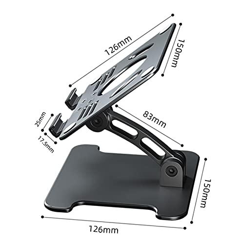 Base ajustable para laptop de aluminio con ventilador y silicona miniatura 6