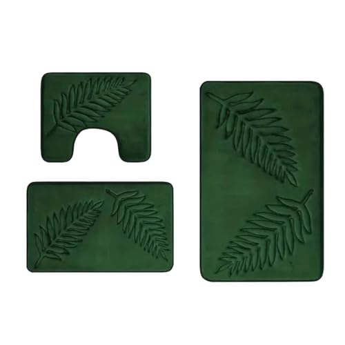 Xafrstyu Badezimmerteppich Set 3 Teilig, Duschmatte Badematte rutschfest,...