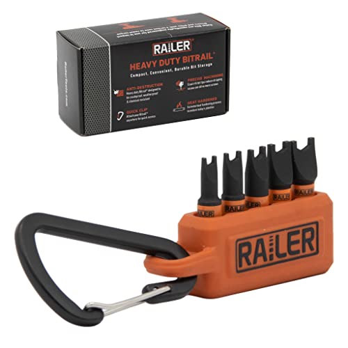 Spanner Screwdriver Bit Set - Railer 5Pc S2 Steel 1" Spanner Snake Eyes Impact Driver Bit Set With A Tool Storage Bit Holder & Carabiner #TOP8