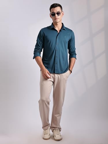 Image of Thomas Scott Men's | Tencel Fabric | Solid | 4 Way Stretchable | Lightweight | Moisture Absorb | Wrinkle Free | Shirt