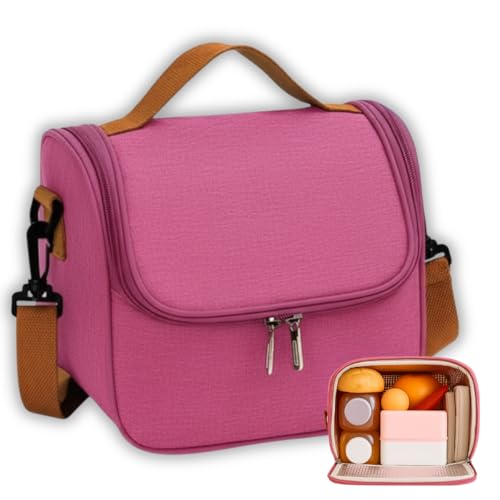 Bolsa Térmica Lancheira Com Alça Transversal Para Marmitas e Lanches - Porta Refeições Moderno e Compacto de Trabalho Passeios e Academia Fitness