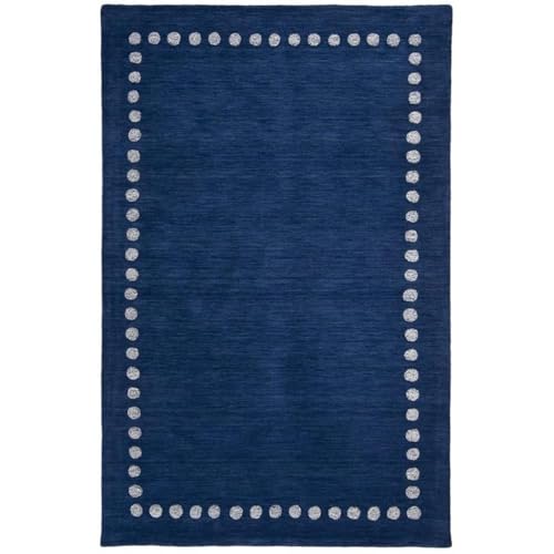 Safavieh Kids Accent Rug 3x5 Navy Wool Polka Dots