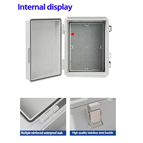 Waterproof Electrical Box Outdoor Project Boxes For Electronics Project Box Electrical Box Waterproof Box Outdoor Electrical Box Junction Box (10.7"X6.7"X4.4") #TOP4