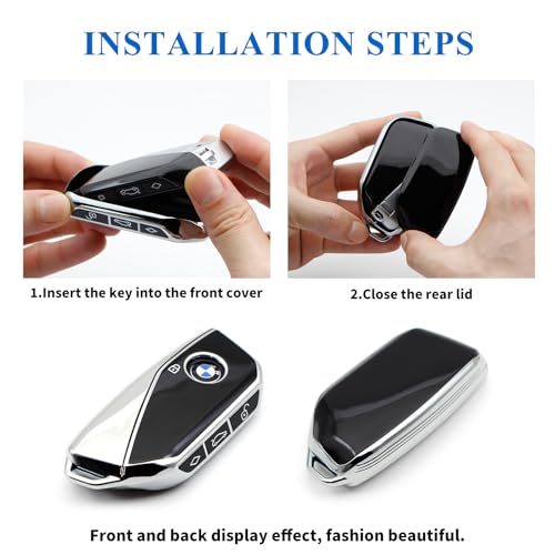 Image of Creativity For BMW X5 Key Fob Cover accessories (Silver Key Case) | Advanced soft TPU key box Suitable for BMW 2023-2026 New 5 7 Series iX XM IX3 i7 X1 X5 X6 X7 key