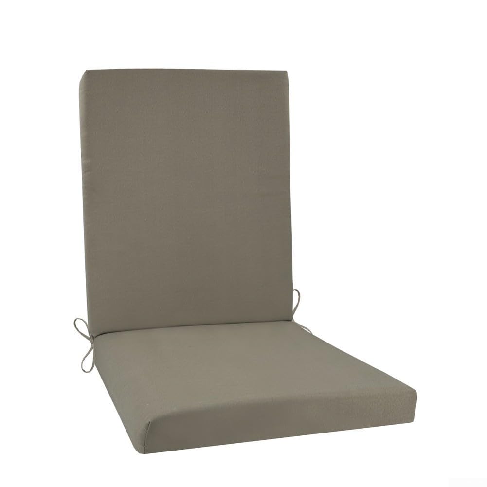 Polyester Seat Cushions for Outdoor Use Designed for Garden Chairs and Folding Seating with Consistent Shape Retention Over Time (Gray-L)
