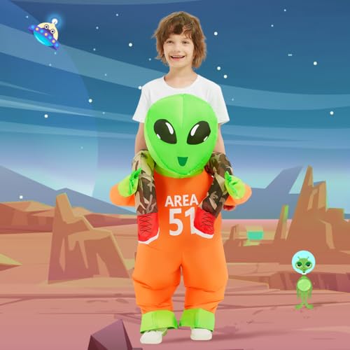 Disfraz inflable de alien para niños GOOSH miniatura 2