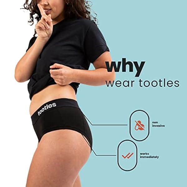 TOOTLES-Ropa interior de carbón filtrante de pedos para mujer, flatulencia, neutralizante, desodorizante y bloqueante, bragas hipster de cintura alta