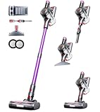 Cordless Vacuum Cleaner, Upgraded 550W 45Kpa 60Mins Vacuum Cleaners for Home, Anti-Tangle Stick Vacuum with Self-Standing, LED Display, 8-in-1 Wireless Vacuum for Carpet Pet Hair Hardfloor
