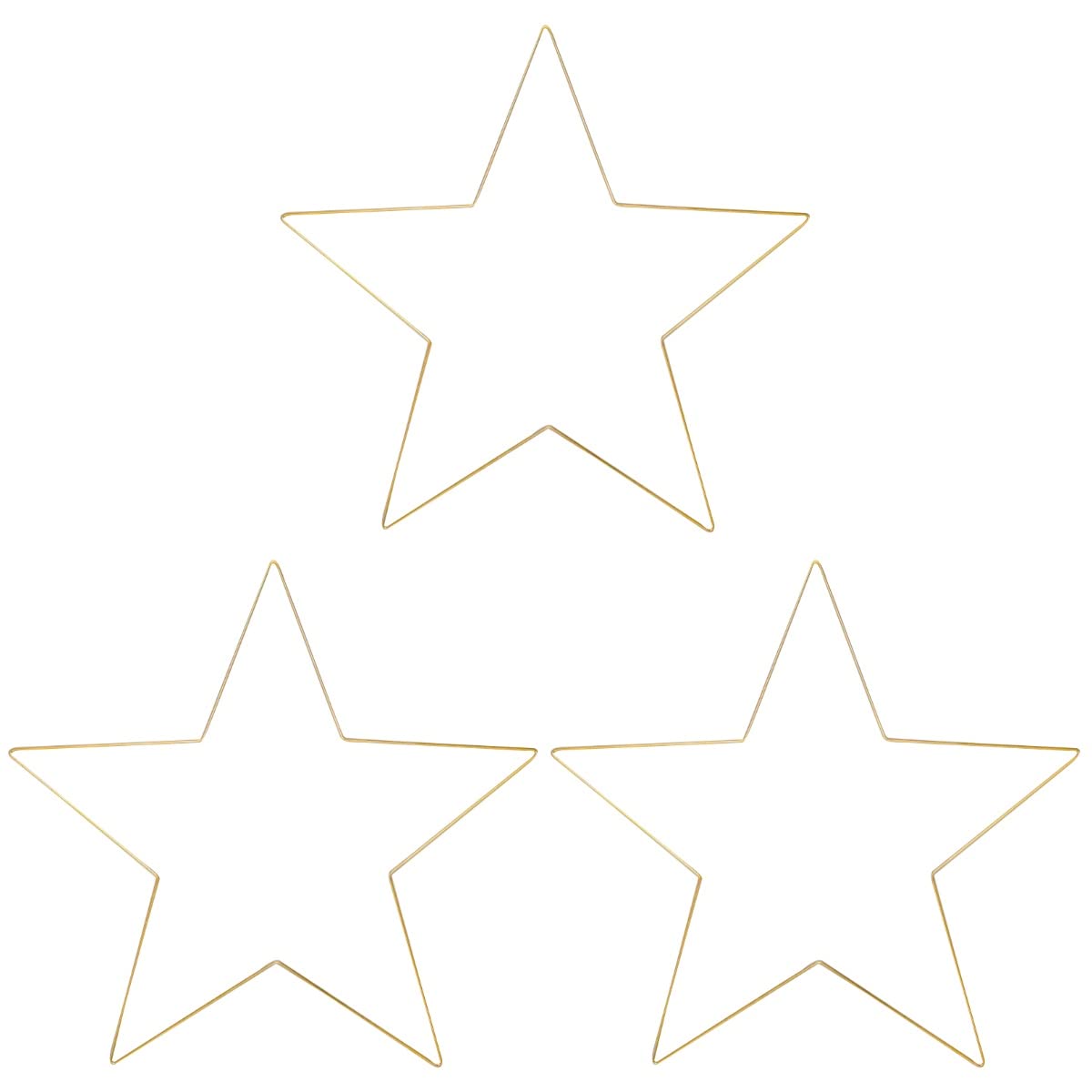 BESPORTBLE 3pcs 11.7inch Star Shaped Dream Catcher Craft Rings Star Macrame Frame Gold Macrame Hoops for Making Wedding Wreath Decor and DIY Craft Dream Catcher