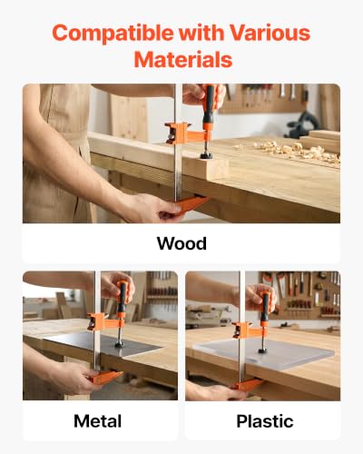 Image of VEVOR Bar Clamps for Woodworking, 8-Pack, 36 inch Opening F Clamps, 600 lbs Load Limit, with Plastic Pad and Self-Locking Design, Premium Cast Iron and Carbon Steel, for Wood Working and Metal Working