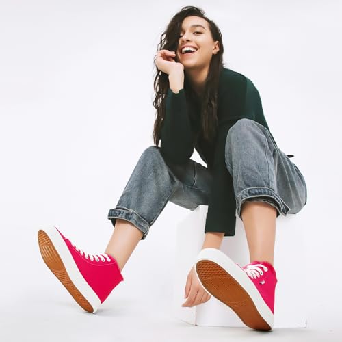 hash bubbie Unisex Canvas High top Sneakers Women's Classic Fashion High Tops Canvas Shoes Casual Tennis Shoes for Men3